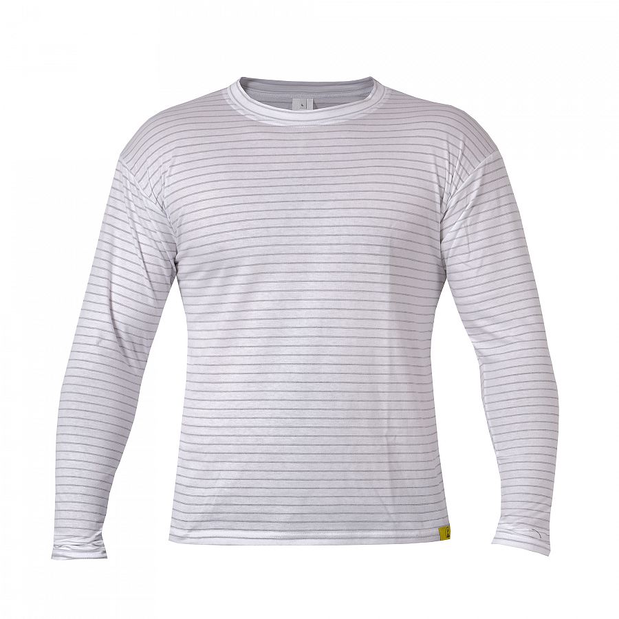 Tričko PXT Antistatic wear bílé dlouhý rukáv "U" 160 g/m2, vel. S - Obrázek Tričko PXT Antistatic wear bílé dlouhý rukáv "U" 160 g/m2, vel. S - Obrázek